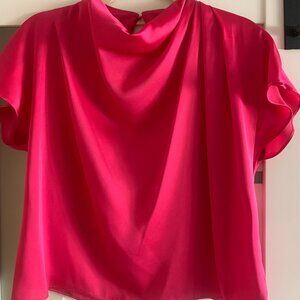 IRRESISTABLE SILK FUSHCIA ZARA BLOUSE - SIZE M